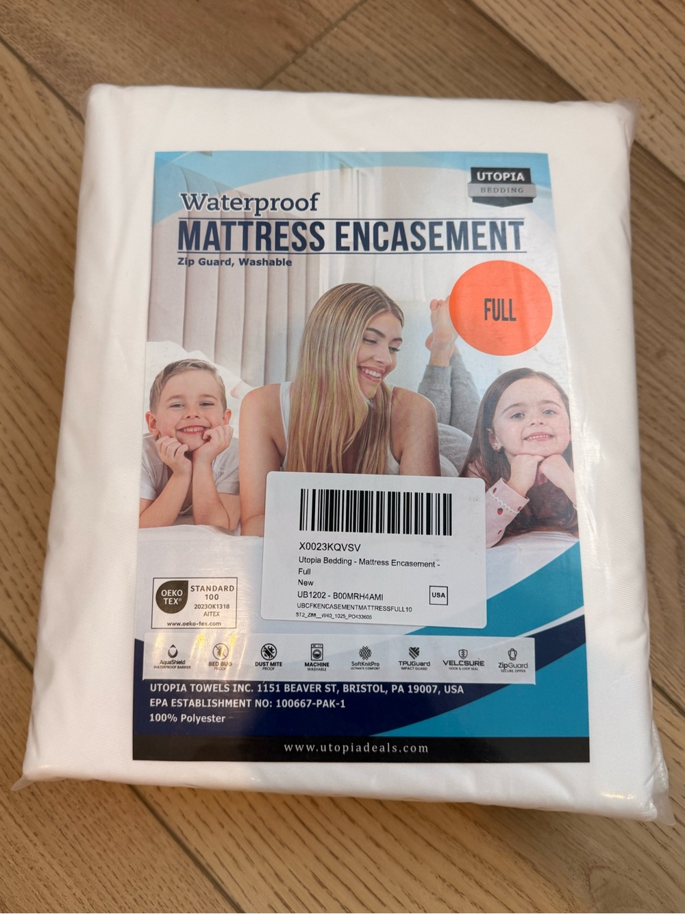Utopia White Waterproof Mattress Pad Encasement - Full